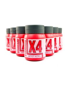 X4 Standard Acryl 500ml Bottle - Cadmium Red Hue