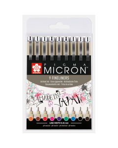 Sakura Pigma Micron 05 Fineliner Set 9 Colours